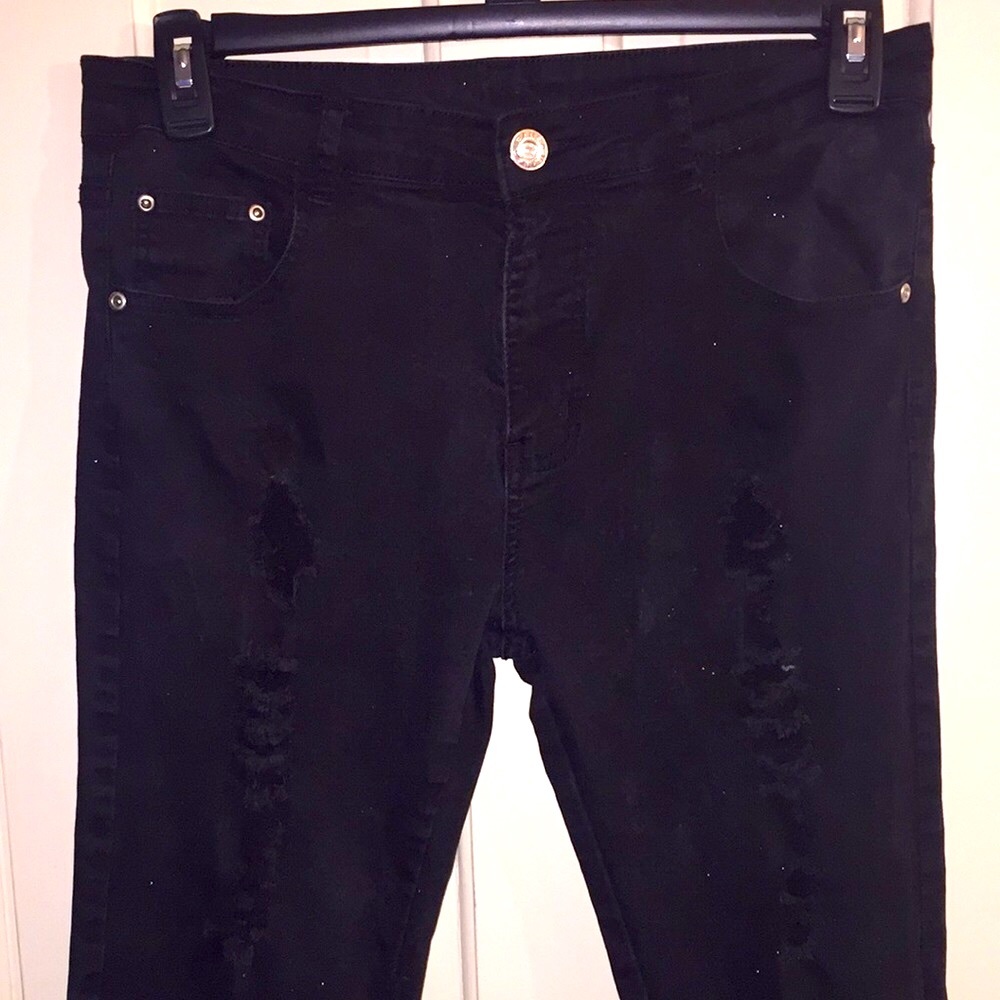 Men’s Distressed Stacked Skinny Jeans - Picture 3 of 10